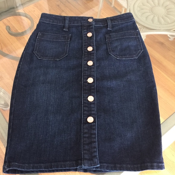 Sanctuary Shay Button Stretch Denim Skirt 24, NWOT - Picture 2 of 8